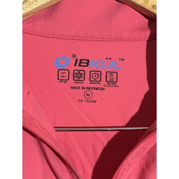 IBKUL 1/4 Zip Pullover Womens Medium UPF 50 Watermelon - Picture 2 of 8